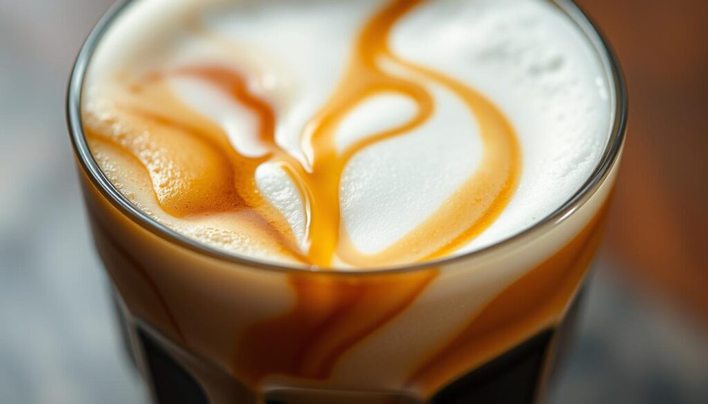 Schichtung des Kaffeegetränks Zubereitung Schichtung des Kaffeegetränks Zubereitung