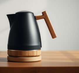 Wasserkocher Schwarz Holz