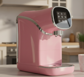 Pinke Kaffeemaschine