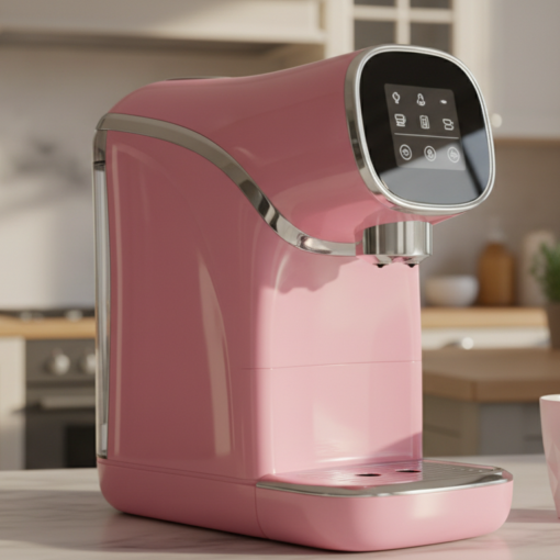Pinke Kaffeemaschine
