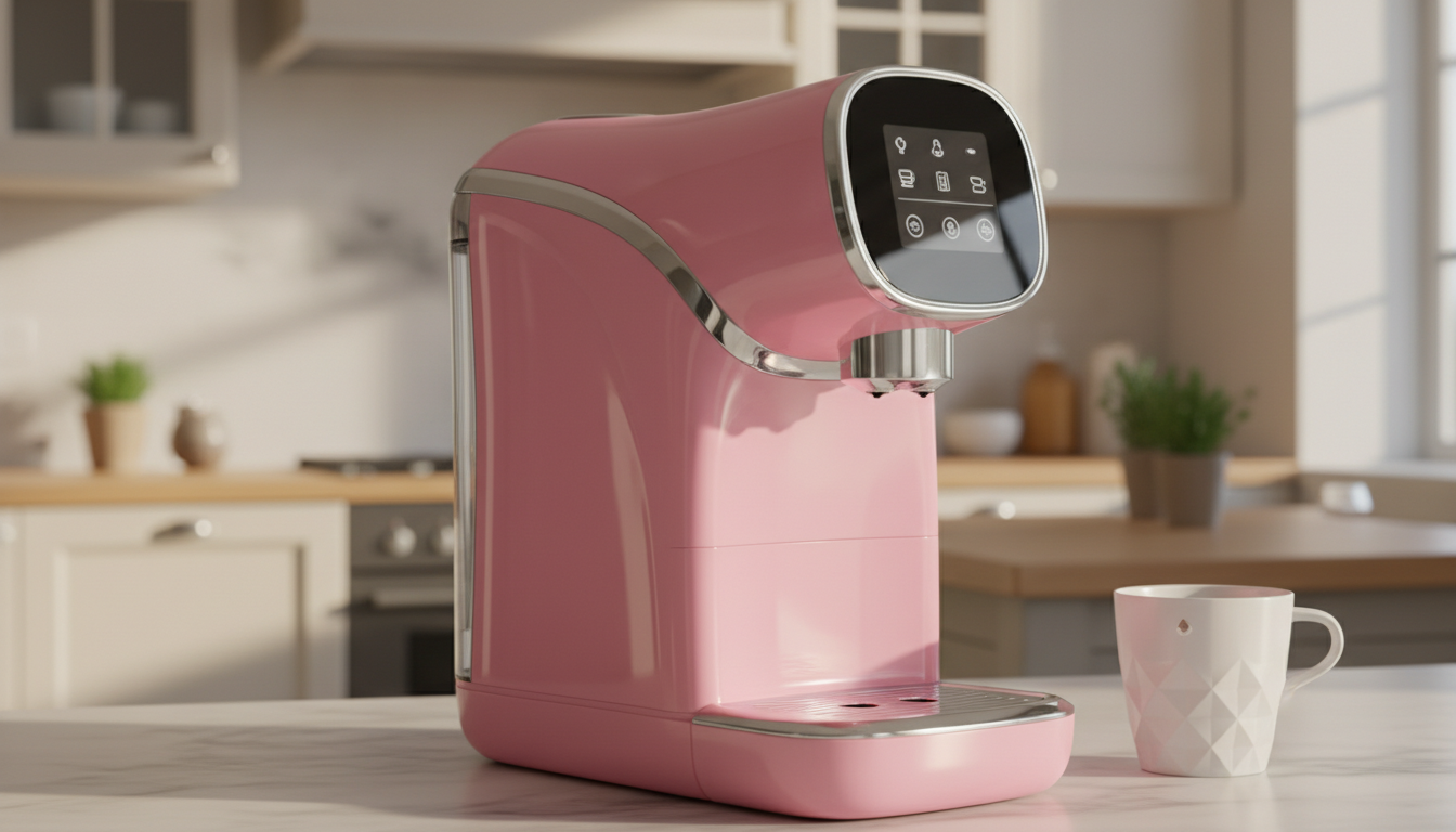 Pinke Kaffeemaschine