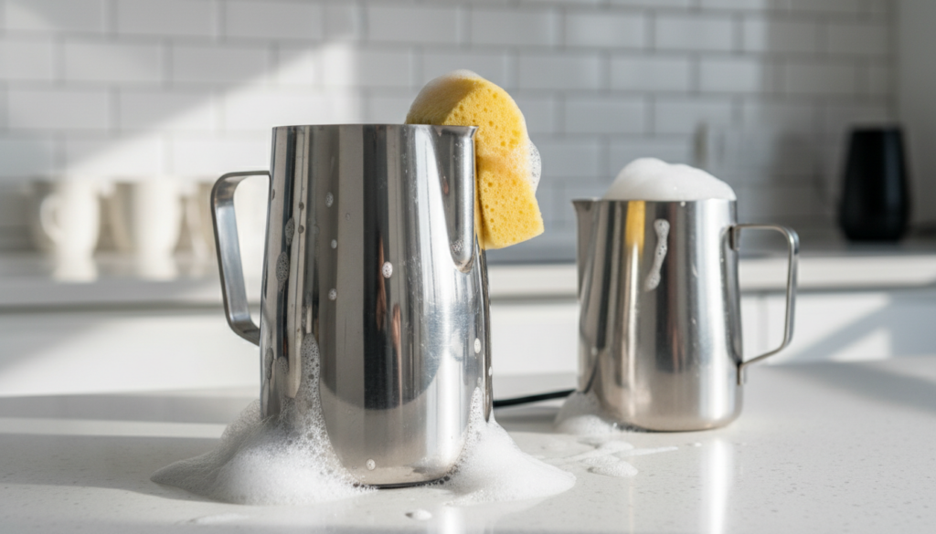 Reinigung und Pflege von Aufschäumzubehör