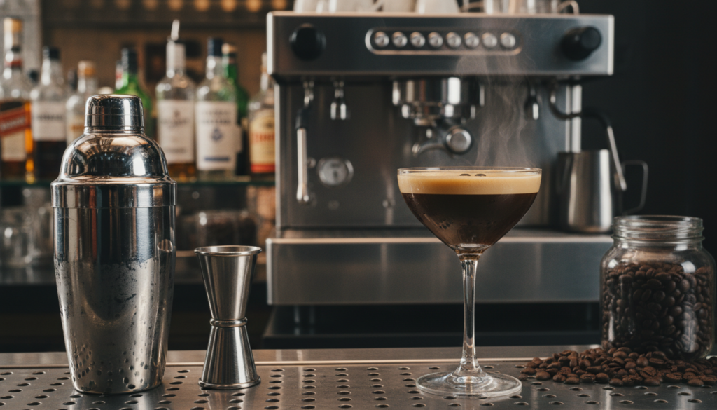 Ausstattung für perfekten Espresso Martini Ausstattung für perfekten Espresso Martini