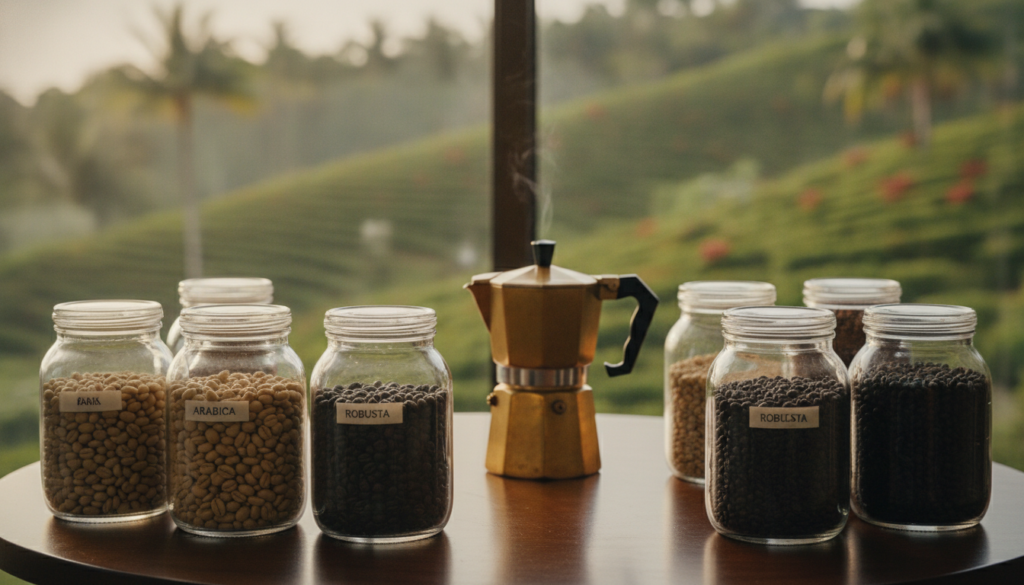 Kaffeeauswahl und Bohnenqualität
