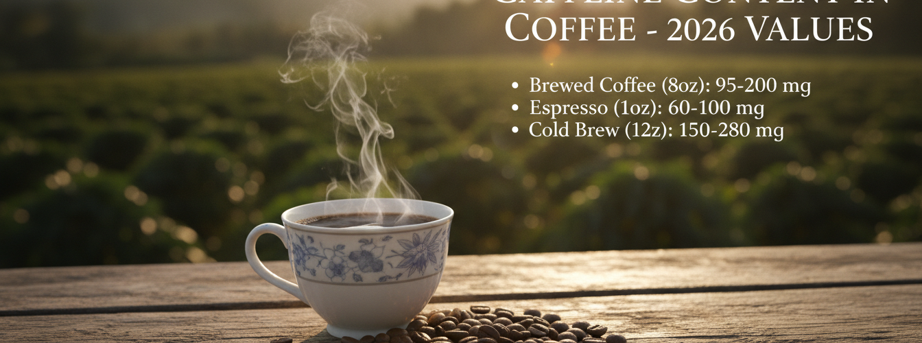 Wie viel mg Koffein hat eine Tasse Kaffee